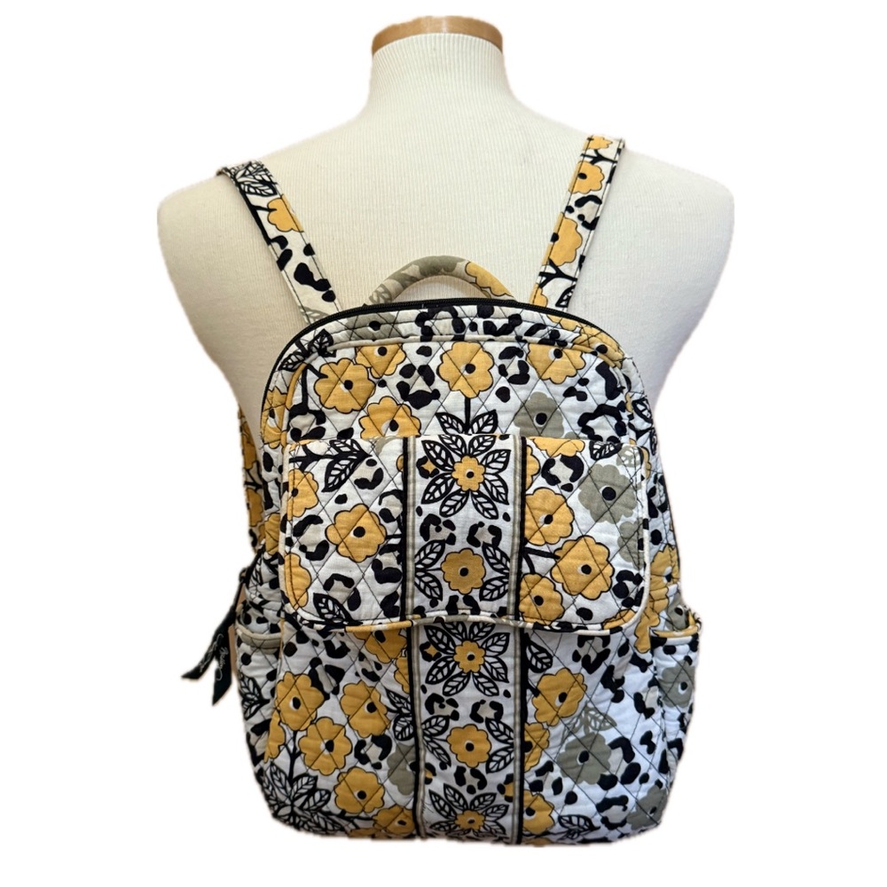 Vera Bradley Go Wild Floral Leopard Pattern Backpack Retired 2013